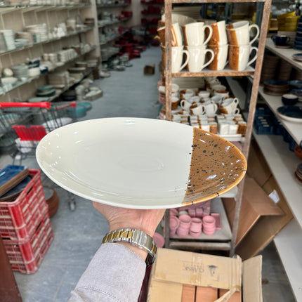 Leftover 13 inch Rimless Rice Dish ( Sandstorm Series )