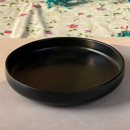 8 inch Deep Classic Plate ( Textured Black Matte )