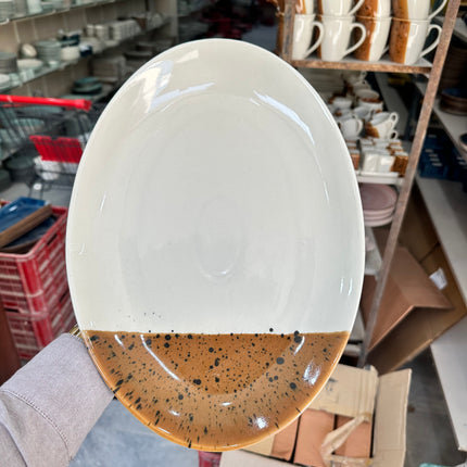 Leftover 13 inch Rimless Rice Dish ( Sandstorm Series )