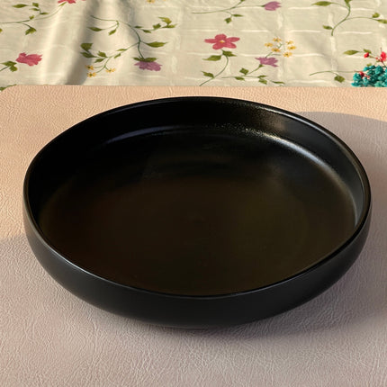 8 inch Deep Classic Plate ( Textured Black Matte )