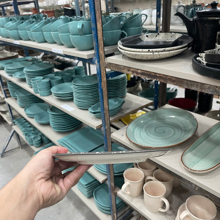 8 inch Rimless Plate ( Red Colorline Black line ) ( Set of 6 ) ( Super Discounted )