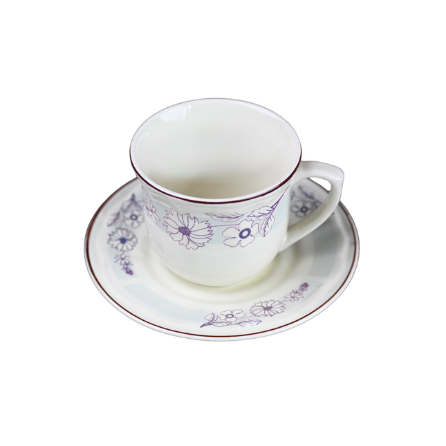 Cup Saucer Set ( ROL 1805 ) 6 cups 6 saucers