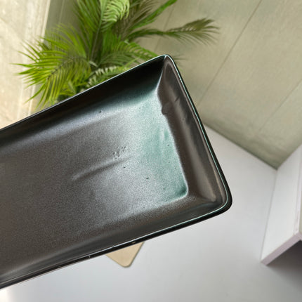 Leftover 12"x7" Rectangular Platter ( Textured Black Matte )