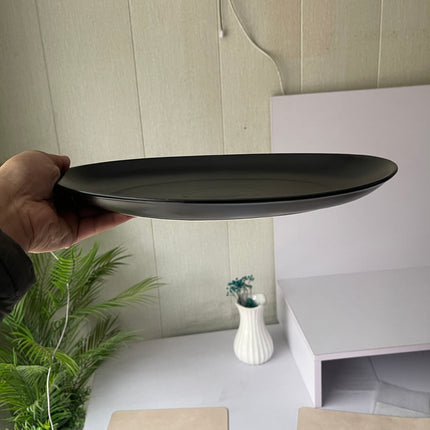 Leftover 13 inch Rimless Rice Dish ( Textured Black Matte )