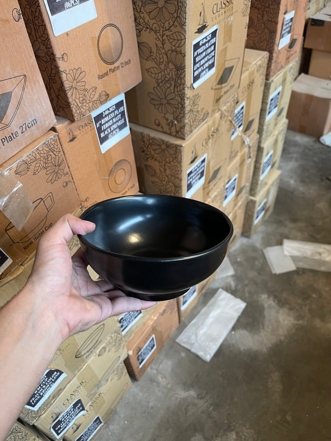 Leftover 7" Round Bowl ( Textured Black Matte )