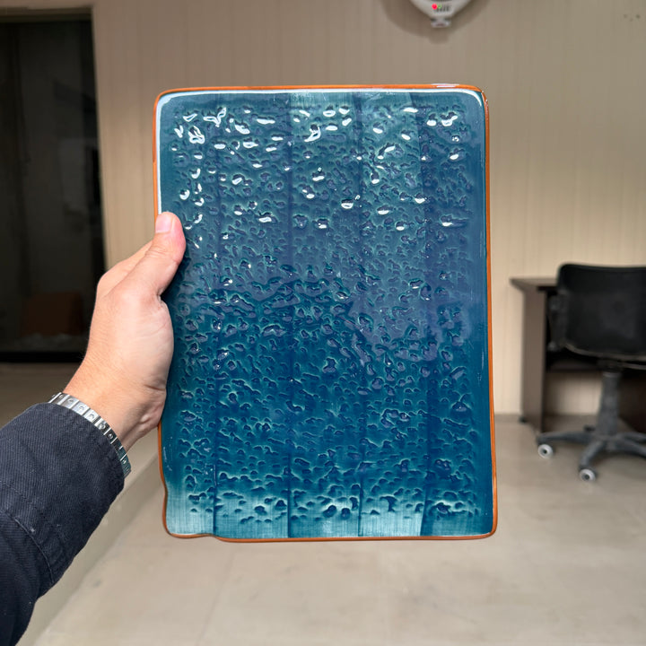 Leftover 10"x8" Flat Rectangular Slab ( Peacock Green Colorline )