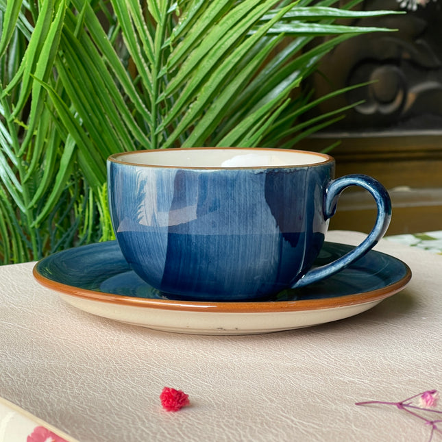 WM Cup with Saucer ( Indigo ) ( 220 ml ) ( 1+1 )
