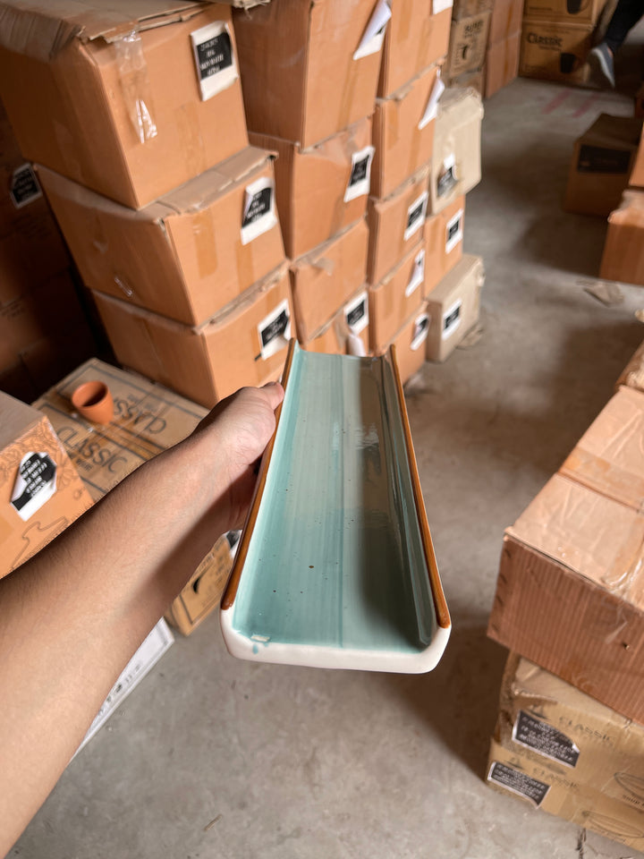 Leftover Two Border Sushi Platter 14.5"x3.5" ( Breeze )