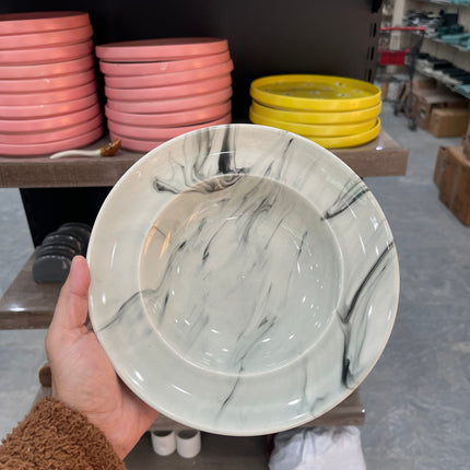 Leftover 9 inch Deep plate ( Black Marble )