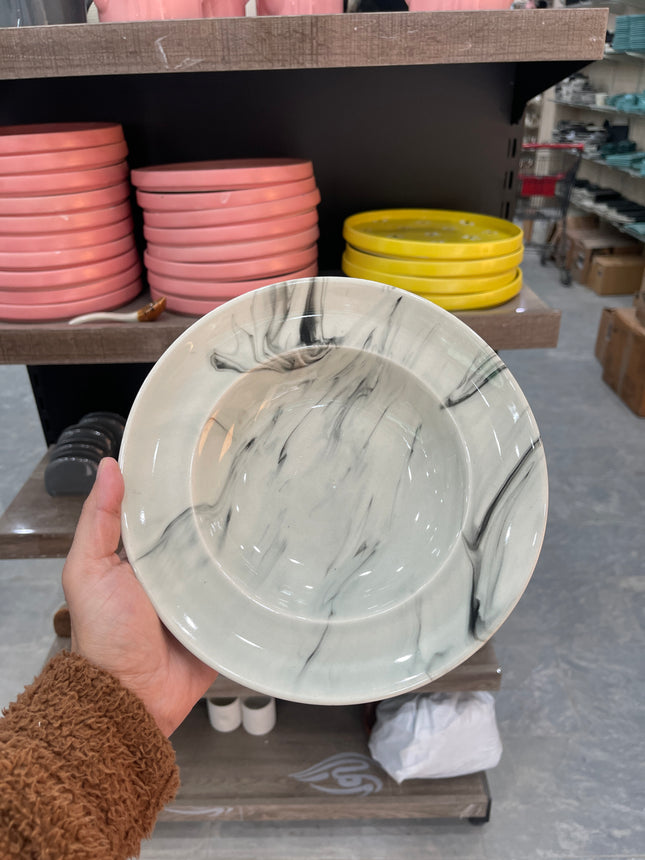 Leftover 9 inch Deep plate ( Black Marble )