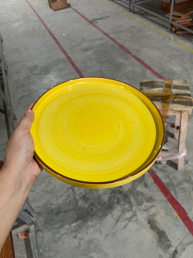Leftover 10 inch Classic Plate ( Yellow Colorline )