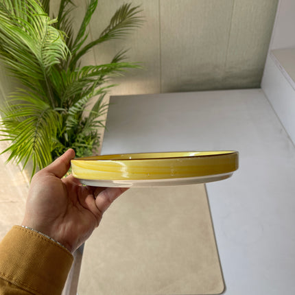 Leftover 8 inch Classic Plate ( Yellow Colorline )