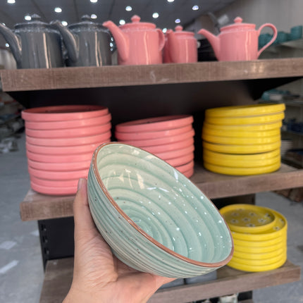 Leftover 7 inch Ripple Bowl ( Teal Colorline )