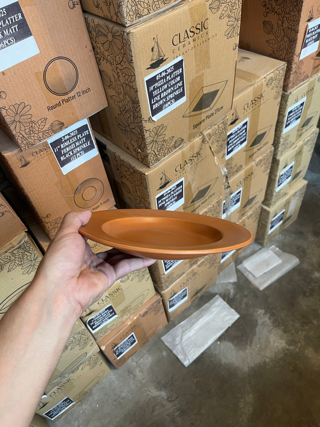Leftover 9 inch Deep Plate ( Terracotta Matte )