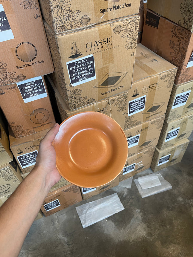 Leftover 8 inch Deep Plate ( Terracotta Matte )
