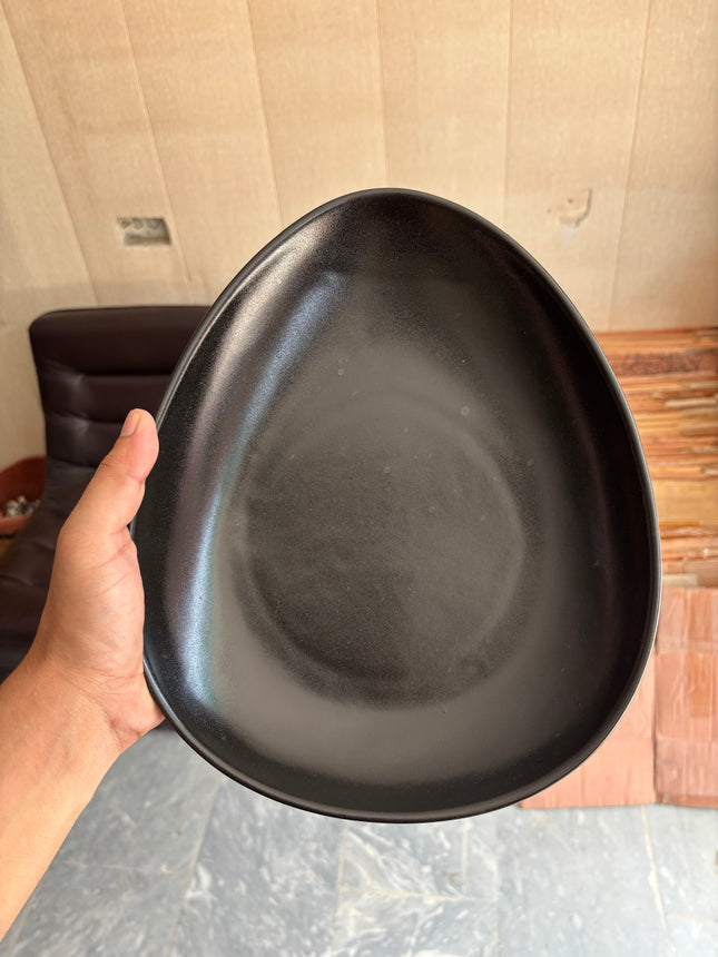 Leftover 11"x9" Triangular Platter ( Textured Black Matte )