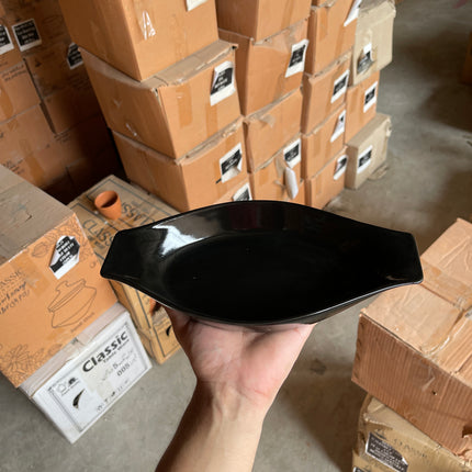 Leftover Pasta dish large 10.2"x 5.5" ( Textured Black Matte )