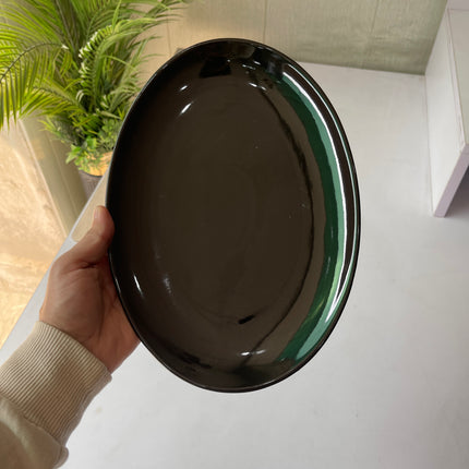 Leftover 11 inch Rimless Rice Dish ( Glossy Black )