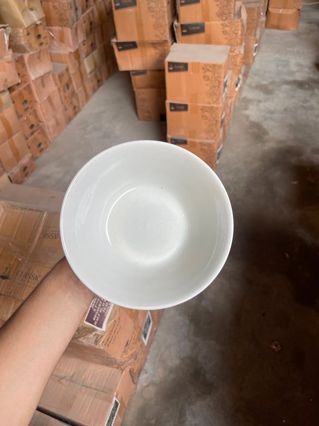 Leftover 7" V Shaped Bowl ( Glossy Off-White )