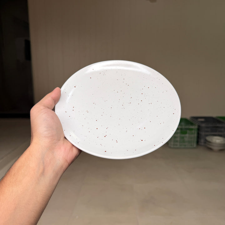Leftover 8 inch Rimless Plate ( Snow Cocoa )