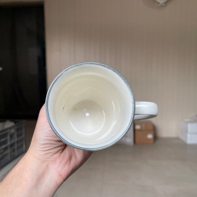 Leftover 005 Mug ( Glossy Off-White with Black Hearts ) ( 350 ml )