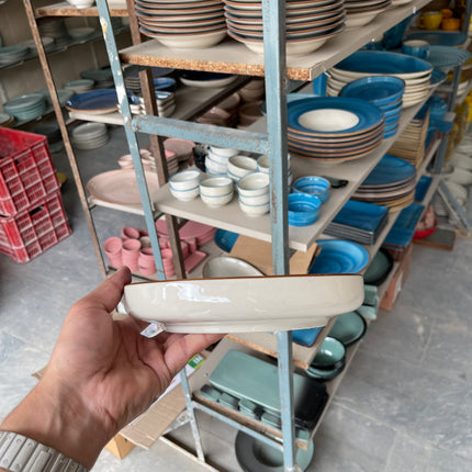 Leftover 8 inch Deep Classic Plate ( Teal Colorline )
