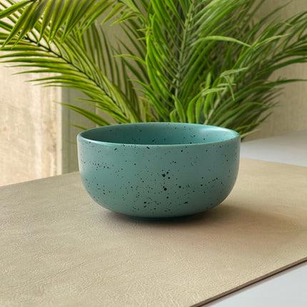 4.5 inch Single Serving Bowl ( Firozi Matte with Black Specks )