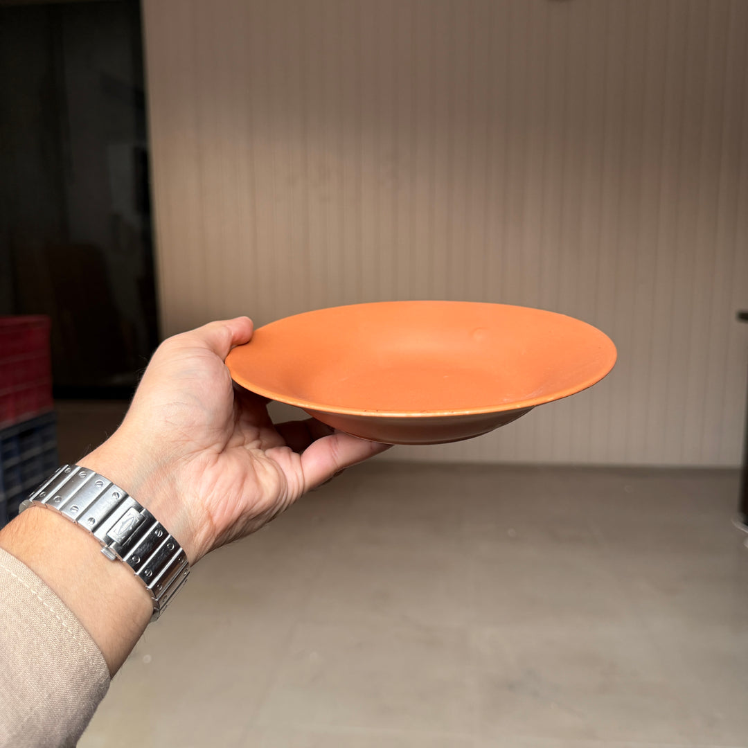 Leftover 7 inch Deep Gravy Plate ( Terracotta Matte ) ( Set of 6 )