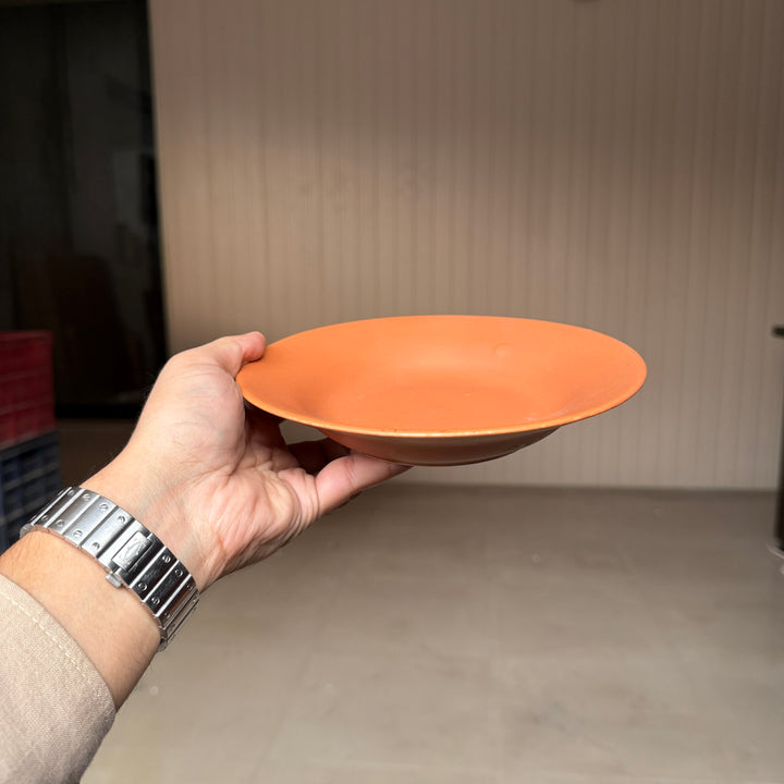 Leftover 7 inch Deep Gravy Plate ( Terracotta Matte ) ( Set of 6 )