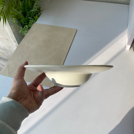 Leftover 9.5 inch Pasta Plate ( White Matte with Black Specks )