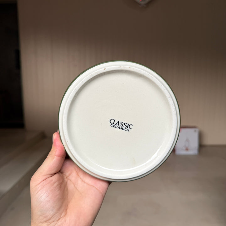 Leftover 6 inch Classic Plate ( Dark Green Colorline )