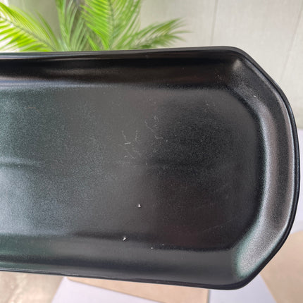 leftover 11.5"x6" YM Rectangular Platter ( Textured Black Matte )