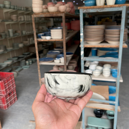 Leftover 5 inch Single Serving Bowl ( Black Marble )