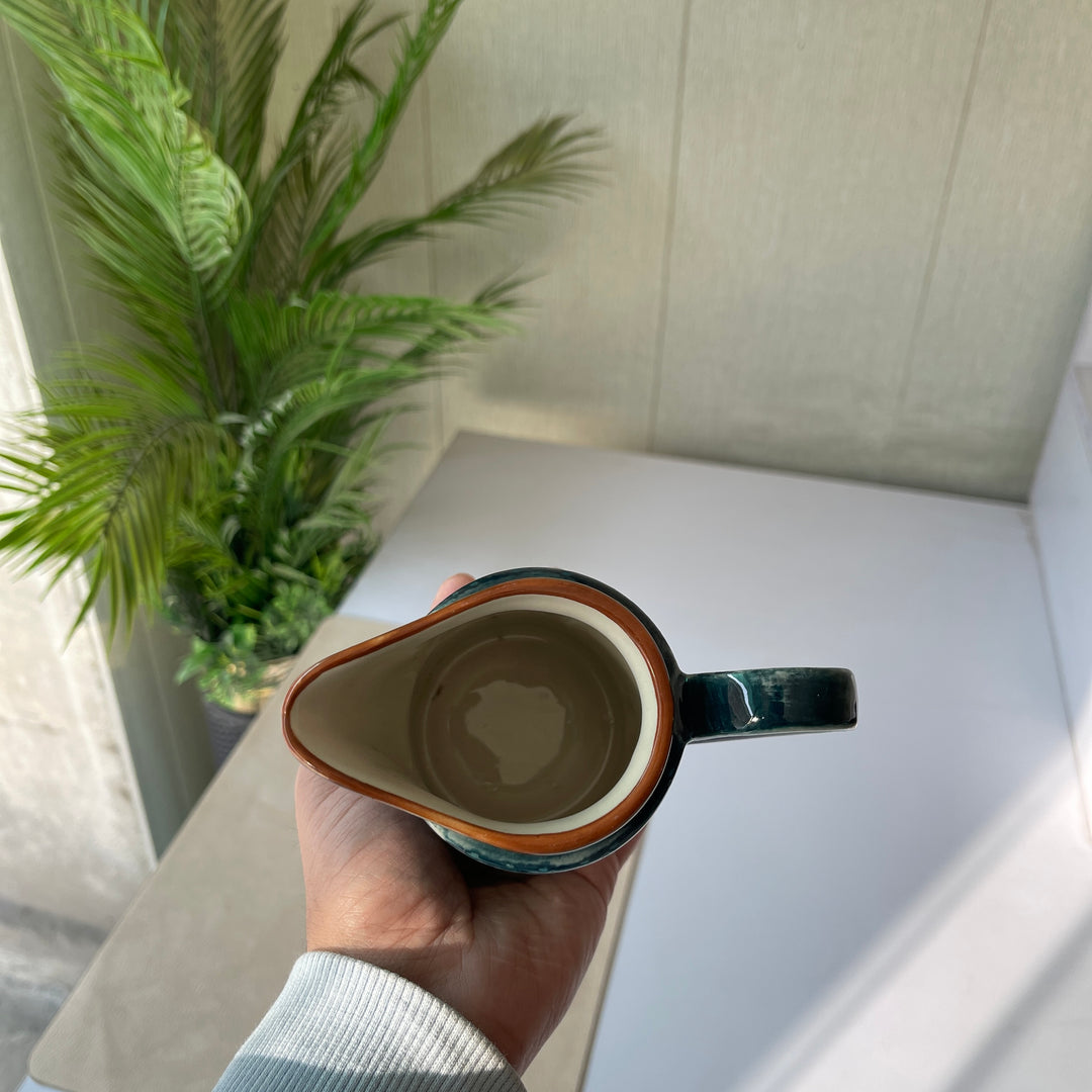 Leftover RK Milk Pot ( Peacock Green Colorline ) ( 220 ml )