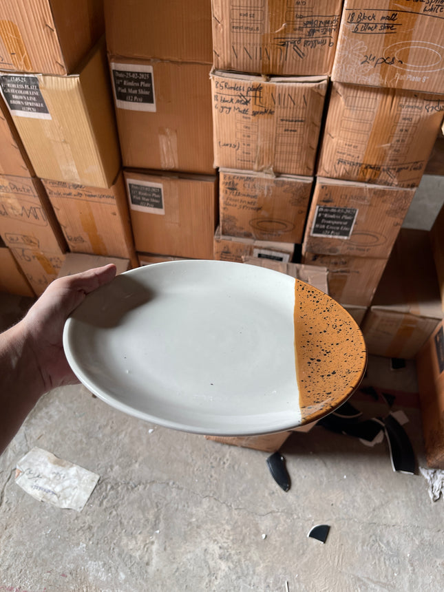 Leftover 10 inch Rimless Plate ( Sandstorm Series )