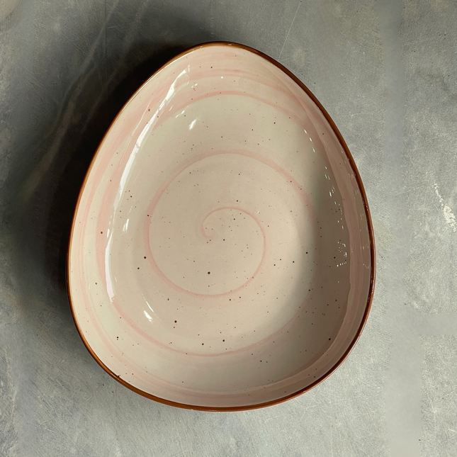 11"x9" Triangular Platter ( Pink Colorline )