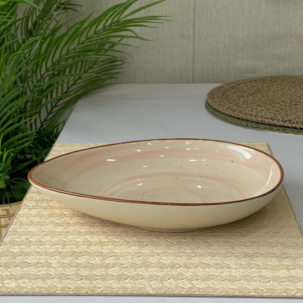 11"x9" Triangular Platter ( Pink Colorline )