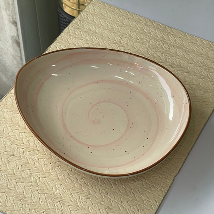 11"x9" Triangular Platter ( Pink Colorline )