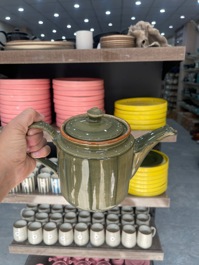 Leftover RK Tea Pot ( Dark Green Colorline ) ( 1000 ml )