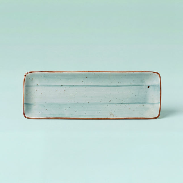 12"x4.5" Rectangular Platter ( Teal Colorline )