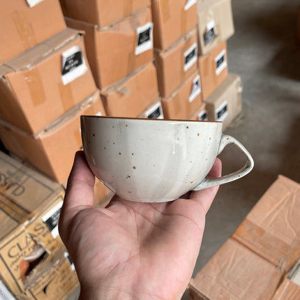 Leftover D Handle Coffee Cup Large ( Grey Colorline ) ( 330 ml )