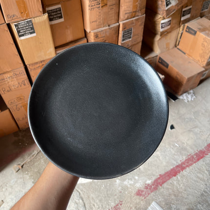 Leftover 10 inch Rimless Plate ( Textured Black Matte )
