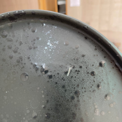 Leftover 10 inch Classic Plate ( Black Matte with Glossy Black Specks )