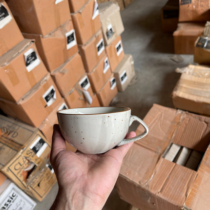 Leftover D Handle Coffee Cup Large ( Grey Colorline ) ( 330 ml )