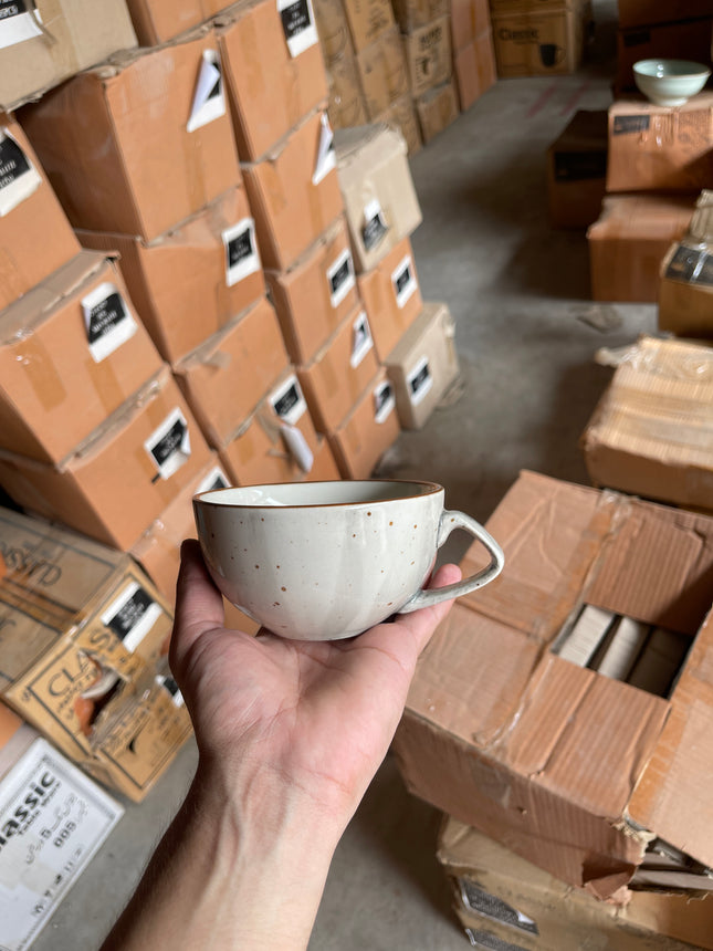 Leftover D Handle Coffee Cup ( Grey Colorline ) ( 270 ml )