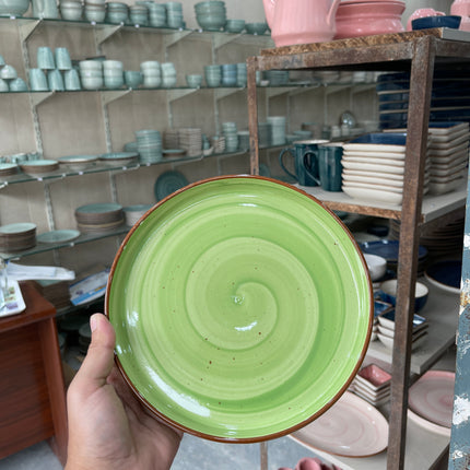 Leftover 8 inch Classic Plate ( Lime Green Colorline )