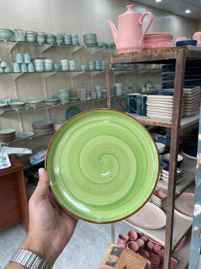 Leftover 8 inch Classic Plate ( Lime Green Colorline )