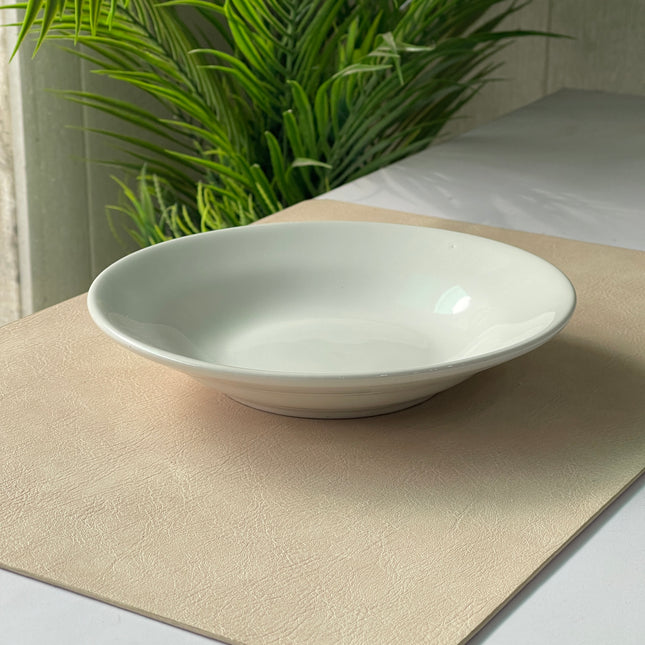 8 inch Deep Gravy Plate ( Glossy White )