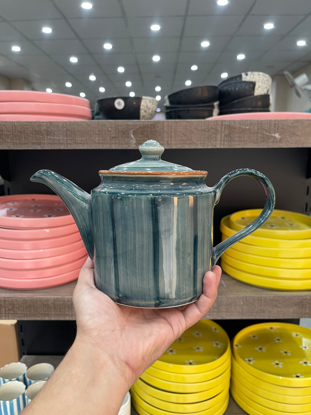 Leftover RK Tea Pot ( Peacock Green Colorline ) ( 1000 ml )