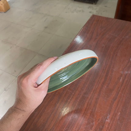 Leftover 8 inch Deep Classic Plate ( Dark Green Colorline )